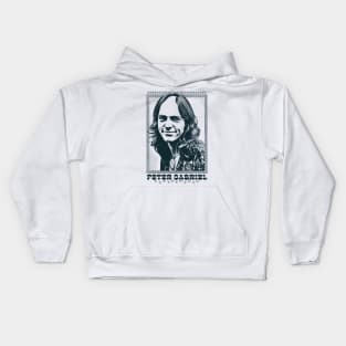 Peter Gabriel -- 70s Aesthetic Fan Art Design Kids Hoodie